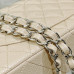 Chanel Classic Flap New Medium Size 23cm Caviar Leather Silver Hardware Shoulder Bag Handbag Purse A1117