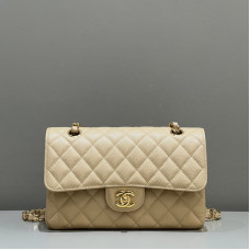 Chanel Classic Flap New Medium Size 23cm Caviar Leather Gold Hardware Shoulder Bag Handbag Purse A1117 Chanel Classic Flap New Medium Size 23cm Caviar Leather Gold Hardware Shoulder Bag Handbag Purse A1117