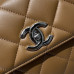 Chanel Trendy Flap Top Handle Bag 25cm Lambskin Camel Silver Hareware Shoulder Bag A92236