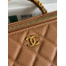 Chanel Top Handle Cosmetic Bag Purse Handbag 96161