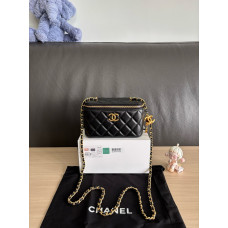 Chanel Gold Ball Cosmetic Bag Purse Handbag 96168