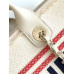 Chanel Deauville Canvas Tote Large size Shoulder Bag Handbag A66941