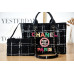 Chanel Deauville Canvas Tote Medium size Shoulder Bag Handbag