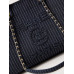 Chanel Deauville Canvas Tote Medium size Shoulder Bag Handbag AS3257