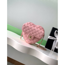 Chanel 25B Heart Large Size 18cm Shoulder Bag Handbag Purse AS3191