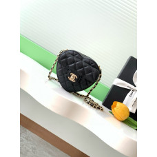 Chanel 25B Heart Small Size 13cm Shoulder Bag Handbag Purse AP2784