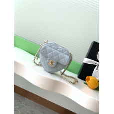 Chanel 25B Heart Small Size 13cm Shoulder Bag Handbag Purse AP2784
