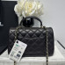 Chanel small Classic Flap with Handle Lambskin Black Gold Hardware Top Handle Shoulder Bag AS2431 Chanel small Classic Flap with Handle Lambskin Black Gold Hardware Top Handle Shoulder Bag AS2431