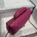 Chanel small Classic Flap with Handle Lambskin Hot Pink Gold Hardware Top Handle Shoulder Bag AS2431 Chanel small Classic Flap with Handle Lambskin Hot Pink Gold Hardware Top Handle Shoulder Bag AS2431