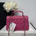 Chanel small Classic Flap with Handle Lambskin Hot Pink Gold Hardware Top Handle Shoulder Bag AS2431 Chanel small Classic Flap with Handle Lambskin Hot Pink Gold Hardware Top Handle Shoulder Bag AS2431