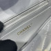 Chanel small Classic Flap with Handle Lambskin Grey Gold Hardware Top Handle Shoulder Bag AS2431 Chanel small Classic Flap with Handle Lambskin Grey Gold Hardware Top Handle Shoulder Bag AS2431