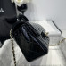 Chanel small Classic Flap with Handle Patent Leather Black Gold Hardware Top Handle Shoulder Bag AS2431