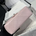 Chanel small Classic Flap with Handle Lambskin Pink Gold Hardware Top Handle Shoulder Bag AS2431 Chanel small Classic Flap with Handle Lambskin Pink Gold Hardware Top Handle Shoulder Bag AS2431