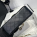 Chanel small Classic Flap with Handle Lambskin Black Gold Hardware Top Handle Shoulder Bag AS2431 Chanel small Classic Flap with Handle Lambskin Black Gold Hardware Top Handle Shoulder Bag AS2431