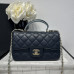 Chanel small Classic Flap with Handle Lambskin Gold Hardware Top Handle Shoulder Bag AS2431 Chanel small Classic Flap with Handle Lambskin Gold Hardware Top Handle Shoulder Bag AS2431
