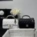 Chanel small Classic Flap with Handle Lambskin White Gold Hardware Top Handle Shoulder Bag AS2431 Chanel small Classic Flap with Handle Lambskin White Gold Hardware Top Handle Shoulder Bag AS2431