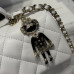 Chanel small Classic Flap with Handle Lambskin White Gold Hardware Top Handle Shoulder Bag AS2431 Chanel small Classic Flap with Handle Lambskin White Gold Hardware Top Handle Shoulder Bag AS2431