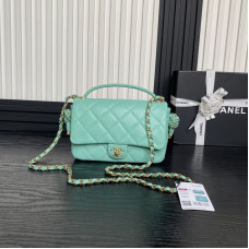 Chanel 25C Large Flap Top Handle Bag Shoulder Bag Handbag AS5317