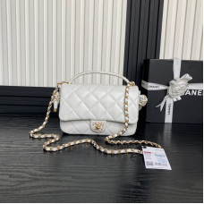 Chanel 25C Large Flap Top Handle Bag Shoulder Bag Handbag AS5317