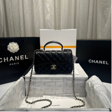 Chanel Small Classic Flap with Handle Top Handle Bag Shoulder Bag Handbag AS2431 Chanel Small Classic Flap with Handle Top Handle Bag Shoulder Bag Handbag AS2431