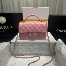 Chanel Small Classic Flap with Handle Top Handle Bag Shoulder Bag Handbag AS2431 Chanel Small Classic Flap with Handle Top Handle Bag Shoulder Bag Handbag AS2431