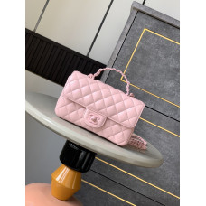 Chanel 25C Small size Top Handle Flap Bag Shoulder Bag Handbag 5243