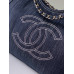 Chanel Vintage Denim Tote Shoulder Bag Handbag AS2138