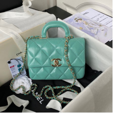 Chanel Top Handle Flap Chain Shoulder Bag AS4543