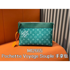Louis Vuitton LV Pochette Voyage Souple M12665 Clutch Purse Cosmetic Bag LLBGG72 Louis Vuitton LV Pochette Voyage Souple M12665 Clutch Purse Cosmetic Bag LLBGG72
