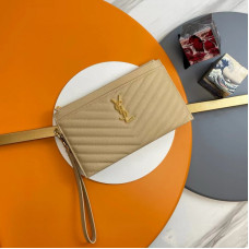 Yves Saint Lauren YSL Envelope Zipper 423297 Clutch Purse Handbag MMYSJ26