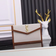 Yves Saint Lauren YSL Uptown Large Wallet Envelope 565739 Clutch Purse Handbag MMYSJ37