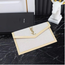 Yves Saint Lauren YSL Uptown Large Wallet Envelope 565739 Clutch Purse Handbag MMYSJ38