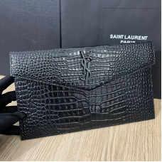 Yves Saint Lauren YSL Uptown Large Wallet Envelope 565739 Clutch Purse Handbag MMYSJ42