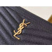 Yves Saint Lauren YSL Monogram Zipper 636312 Clutch Purse Handbag MMYSJ48