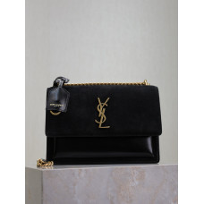 Yves Saint Lauren YSL Sunset 22cm 422906 Shoulder Bag Handbag Purse MMYSP03