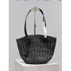 Yves Saint Lauren YSL Woven Tote Shoulder Bag Handbag 761461