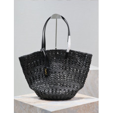 Yves Saint Lauren YSL Woven Tote Shoulder Bag Handbag 761457