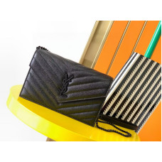 Yves Saint Lauren YSL Envelope Clutch 393953 WOC Wallet on Chain Shoulder Bag MMYSN07