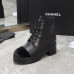 Chanel Women's Lace Up Shoes Heigh Heel Short Boots 5cm HXSCHD26