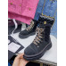 Chanel Women's Shoes for Winter Flat Short Boots Lace Up HXSCHE09