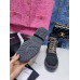 Chanel Women's Shoes for Winter Flat Short Boots Lace Up HXSCHE09
