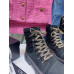Chanel Women's Shoes for Winter Flat Short Boots Lace Up HXSCHE09