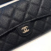 Chanel Long Flap Wallet for Women Caviar Leather Gold Hardware 31505