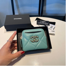 Chanel Small Zipper Wallet Card Holder for Women Lambskin 2086