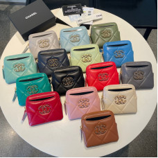 Chanel Small Zipper Wallet Card Holder for Women Lambskin 2086