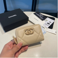 Chanel Small Zipper Wallet Card Holder for Women Lambskin 0945
