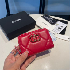 Chanel Small Zipper Wallet Card Holder for Women Lambskin 0945