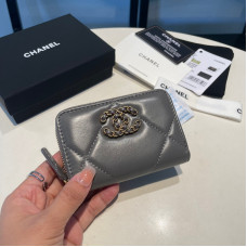 Chanel Small Zipper Wallet Card Holder for Women Lambskin 0945