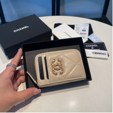 Chanel Small Zipper Wallet Card Holder for Women Lambskin 2701