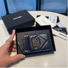 Chanel Small Zipper Wallet Card Holder for Women Lambskin 2701